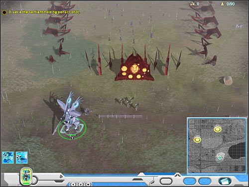 Druga zagroda znajduje się na północny-zachód od Twojej aktualnej pozycji (4 na mapie) - Misja 2 (cz.2) | Novus | Universe at War Earth Assault - Universe at War: Earth Assault - poradnik do gry