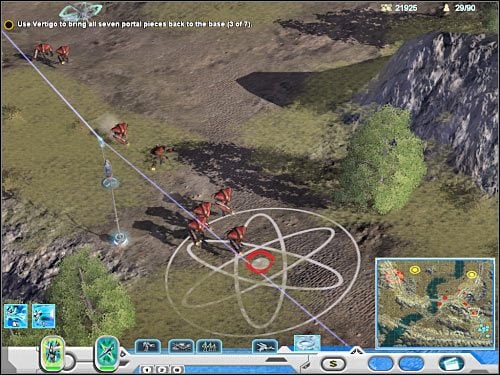 Powinieneś zauważyć, iż czwarty fragment portalu pojawił się na północ od Twojej bazy, niedaleko miejsca, w którym pojawiły się maszyny kroczące - Misja 3 (cz.2) | Novus | Universe at War Earth Assault - Universe at War: Earth Assault - poradnik do gry