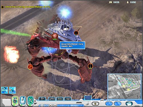 Niezwykle istotne jest to żeby pierwszego Walkera zniszczyć zanim drugi zdoła zbliżyć się do Twojej bazy - Misja 7 (cz.2) | Novus | Universe at War Earth Assault - Universe at War: Earth Assault - poradnik do gry