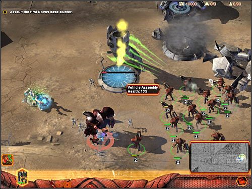 Cel 2: Assault the second Novus base cluster (Zniszcz drugą bazę frakcji Novus) - Misja 1 (cz.1) | Hierarchy | Universe at War Earth Assault - Universe at War: Earth Assault - poradnik do gry