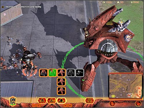 Po drodze powinieneś natrafić na co najmniej trzy wrogie budynki - Misja 2 (cz.3) | Hierarchy | Universe at War Earth Assault - Universe at War: Earth Assault - poradnik do gry