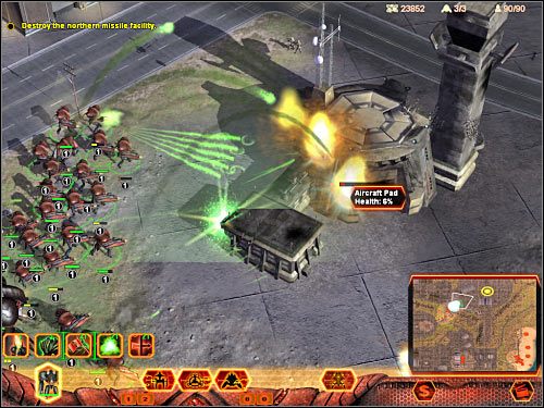 Zlokalizowanie północnego budynku powinno ci przyjść z łatwością - Misja 2 (cz.4) | Hierarchy | Universe at War Earth Assault - Universe at War: Earth Assault - poradnik do gry