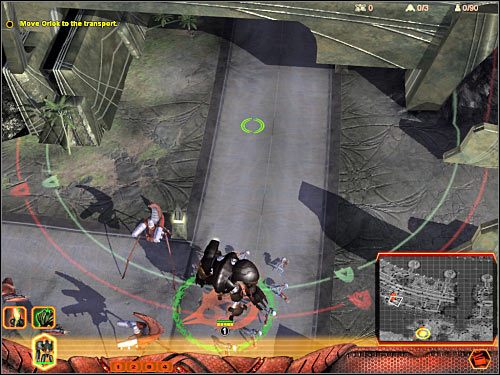 W międzyczasie posiłki, które zjawiły się na mapie powinny skierować się na północny-wschód, czyli w stronę przesmyku, z którego sam niedawno korzystałeś - Misja 3 (cz.3) | Hierarchy | Universe at War Earth Assault - Universe at War: Earth Assault - poradnik do gry