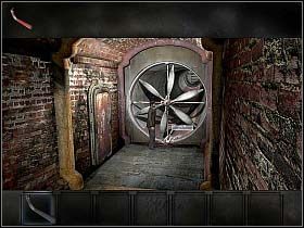 Trafiwszy do podziemnego tunelu, podnosi z posadzki łom i maszeruje w prawo, korytarzem przed siebie (w dół ekranu) aż do unieruchomionego wentylatora - Piątek, wczesny ranek (cz.1) | Rozdział 5 - Zagubiony | Overclocked - Overclocked: Historia o przemocy - poradnik do gry