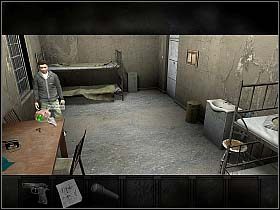 Maszeruje korytarzem (w dół ekranu) i wchodzi do ostatniego pokoju po lewej (pokój Raya) - Poniedziałek, przedpołudnie (cz.3) | Rozdział 2 - Rany | Overclocked - Overclocked: Historia o przemocy - poradnik do gry