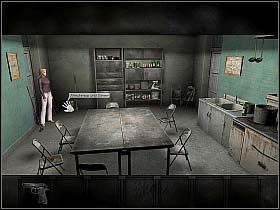 Młoda kobieta stoi w korytarzu, na posadzce którego pod drzwiami pokoju Laury rozlewa się wielka plama krwi - Wtorek, popołudnie (cz.1) | Rozdział 3 - Przeciwnik | Overclocked - Overclocked: Historia o przemocy - poradnik do gry