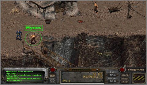 Gdy powiemy mu, że jego włócznia wygląda nietypowo - zaproponuje zrobienie dla nas podobnej - Arroyo (2) | Opis przejścia | Fallout 2 - Fallout 2 - poradnik do gry