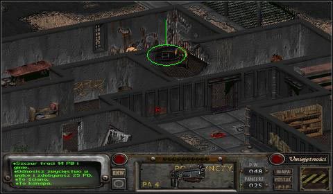 Schodzimy po drabince i trafiamy na pierwszy poziom lochów - Klamath (4) | Opis przejścia | Fallout 2 - Fallout 2 - poradnik do gry