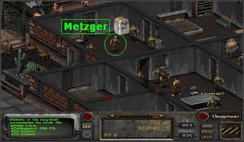 Gdy uzyskamy od Metzgera pozwolenie, otrzymamy 200 PD - Nora (3) | Opis przejścia | Fallout 2 - Fallout 2 - poradnik do gry