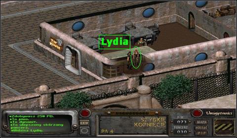 Gdy zapytamy barmankę, czy nie dysponuje ona przypadkiem prawdziwym, mocnym alkoholem, Lydia zleci nam zadanie dostarczenia jej dokładnie 10 butelek Piwa i 10 butelek Gorzały - Kryptopolis (4) | Opis przejścia | Fallout 2 - Fallout 2 - poradnik do gry