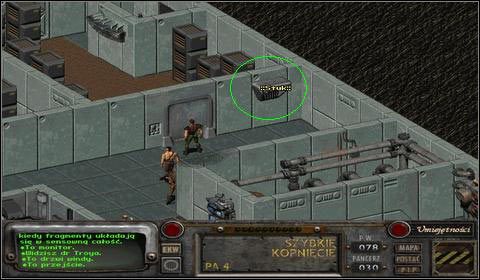 Gdy go naprawimy - otrzymamy 100 PD i wydobędziemy z niego trochę kasy i 50 sztuk Ogniw termojądrowych - Gecko (3) | Opis przejścia | Fallout 2 - Fallout 2 - poradnik do gry