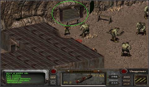 Każemy naszym towarzyszom poczekać i wchodzimy do środka - Broken Hills (3) | Opis przejścia | Fallout 2 - Fallout 2 - poradnik do gry