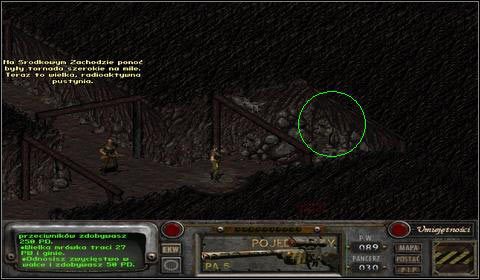 Jeśli zbliżymy się do ścianki, odkryjemy sekretną lokację - Broken Hills (5) | Opis przejścia | Fallout 2 - Fallout 2 - poradnik do gry