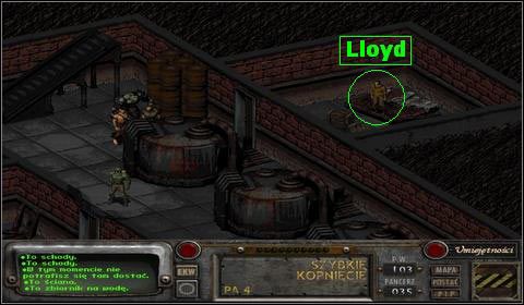 Gdy włamiemy się do wszystkich pomieszczeń, wytępimy szczury i podniesiemy znajdźki - forsujemy drzwi do pokoju Lloyda - Nowe Reno (5) | Opis przejścia | Fallout 2 - Fallout 2 - poradnik do gry