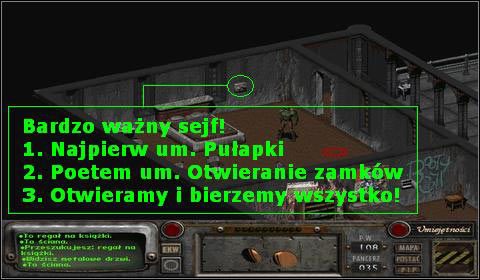 By móc otworzyć skrytkę, najpierw musimy użyć na niej umiejętności Pułapki - Nowe Reno (5) | Opis przejścia | Fallout 2 - Fallout 2 - poradnik do gry