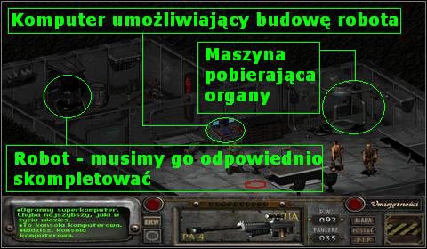 Podchodzimy do robota na zapleczu u góry - Baza Wojskowa Sierra (4) | Opis przejścia | Fallout 2 - Fallout 2 - poradnik do gry
