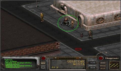 Podchodzimy do dziewczyny i stojącego koło niej robota - Republika Nowej Kalifornii (RNK) (2) | Opis przejścia | Fallout 2 - Fallout 2 - poradnik do gry