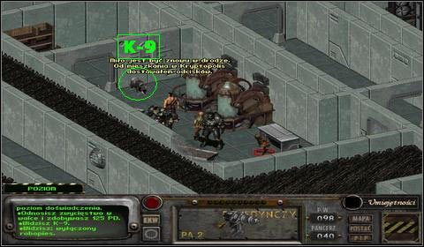 Będzie się on mógł do nas przyłączyć, jeśli zainstalujemy w nim Motywator K-9 - Navarro (2) | Opis przejścia | Fallout 2 - Fallout 2 - poradnik do gry