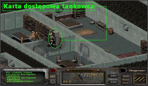 W jednej z zamkniętych szafek, znajdziemy Kartę dostępową tankowca - Navarro (2) | Opis przejścia | Fallout 2 - Fallout 2 - poradnik do gry