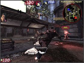 Opis: Bitwa toczy się w opuszczonej dzielnicy handlowej - Rozdział II - Walka 5, 6, 7 | Kampania Unreal Tournament III - Unreal Tournament III - poradnik do gry