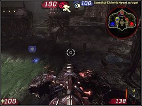 Opis: Strategicznym miejscem na tym poziomie jest dodatkowy węzeł, który odpowiada za zalewanie rdzeni - Rozdział V - Walka 40, 41 | Kampania Unreal Tournament III - Unreal Tournament III - poradnik do gry