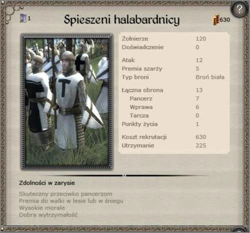 Formacja która zastąpi twoją ciężką piechotę wczesnego okresu ( kawalerowie mieczowi) - Zakon Krzyżacki - Armia (4) - TEUTONIC - Medieval II: Total War - Królestwa - poradnik do gry