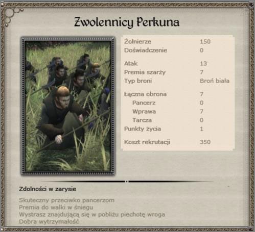 Tani do utrzymania, dostępni wyłącznie przed przyjęciem wiary Chrześcijańskiej - Wlk. Księstwo Litewskie - Armia (1) - TEUTONIC - Medieval II: Total War - Królestwa - poradnik do gry