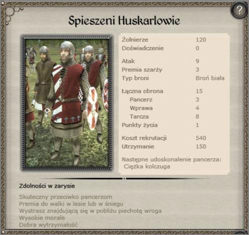 Skuteczna formacja piechoty o przyzwoitych kosztach, zalecana do zastąpienia wikingów - Królestwo Dani - Armia (3) - TEUTONIC - Medieval II: Total War - Królestwa - poradnik do gry
