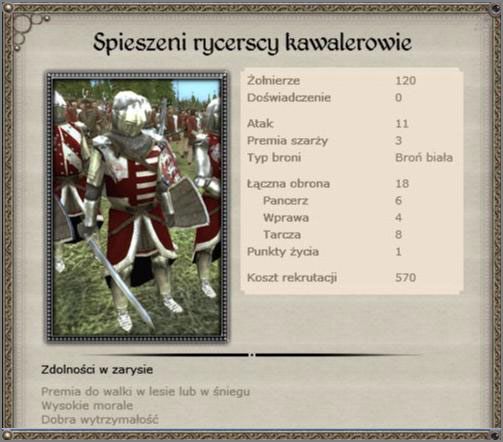 Elita Rycerstwa jaką będziesz wstanie rekrutować na zamkach w późniejszym okresie - Królestwo Dani - Armia (3) - TEUTONIC - Medieval II: Total War - Królestwa - poradnik do gry
