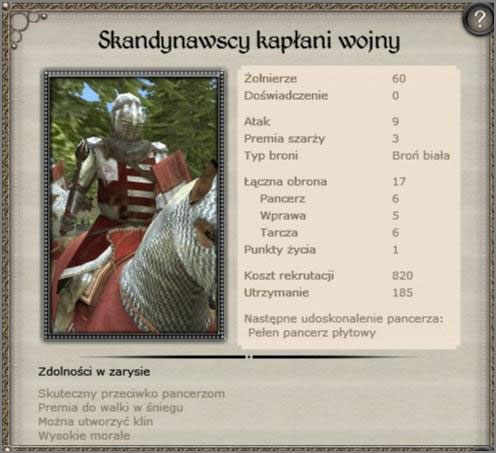 Ciężka konnica wczesnego okresu, rekrutowani z opactw, przyzwoite statystyki oraz zdolności, będzie ona podstawową ciężką jazdą wczesnego oraz średniego okresu, niestety koszty utrzymania oraz rekrutacji odpychają - Królestwo Dani - Armia (5) - TEUTONIC - Medieval II: Total War - Królestwa - poradnik do gry