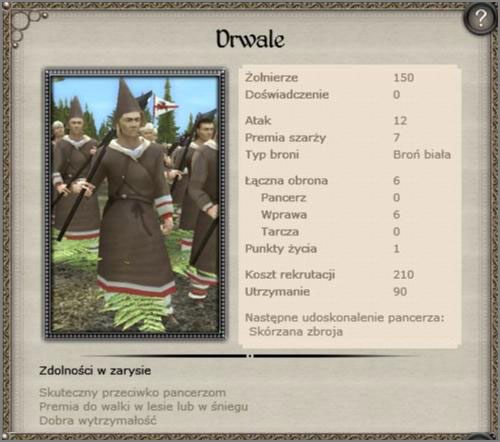 Zważywszy na cenę, koszty oraz w miarę przyzwoite statystyki jak na dany rodzaj formacji, najlepszy wybór na oddział garnizonowy zamków z których już nie zamierzasz korzystać - Królestwo Polskie - Armia (1) - TEUTONIC - Medieval II: Total War - Królestwa - poradnik do gry