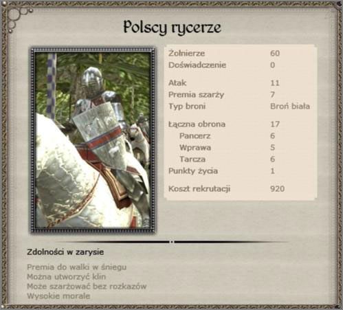 Standardowa ciężka kawaleria Królestwa Polskiego, należy do najlepszych z podobnych kawalerii frakcji zachodnich - Królestwo Polskie - Armia (4) - TEUTONIC - Medieval II: Total War - Królestwa - poradnik do gry