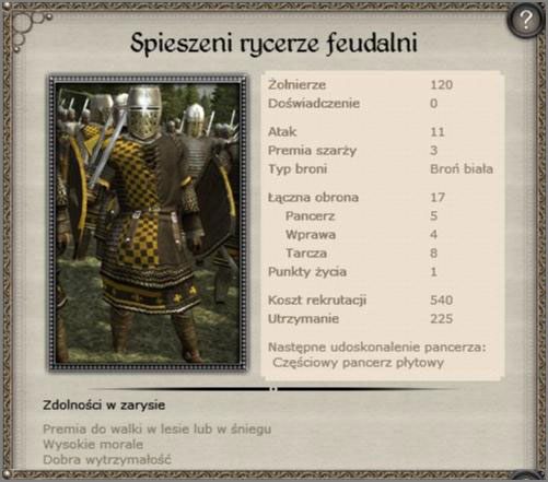 Typowa ciężka piechota wczesnego okresu, średnie statystyki sprawiają iż często przegrywa w zwarciu z formacjami wrogich frakcji - Cesarstwo Niemieckie - Armia (2) - TEUTONIC - Medieval II: Total War - Królestwa - poradnik do gry