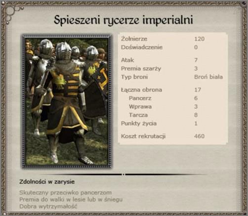 Standardowa ciężka piechota średniego okresu - Cesarstwo Niemieckie - Armia (3) - TEUTONIC - Medieval II: Total War - Królestwa - poradnik do gry