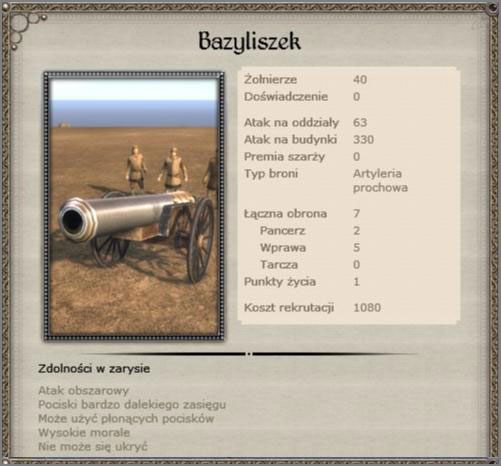 Uniwersalne ciężkie działo artyleryjskie, o potężnym zasięgu oraz sile ognia - Cesarstwo Niemieckie - Armia (5) - TEUTONIC - Medieval II: Total War - Królestwa - poradnik do gry