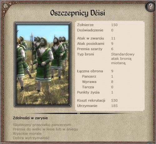 Najlepsza jednostka garnizonowa miast, potrafi skutecznie bronić miasta przed oblężeniem znacznie liczebniejszy sił, znakomita do walki dystansowej oraz walki wręcz - Irlandia - Armia (1) - BRITANNIA - Medieval II: Total War - Królestwa - poradnik do gry