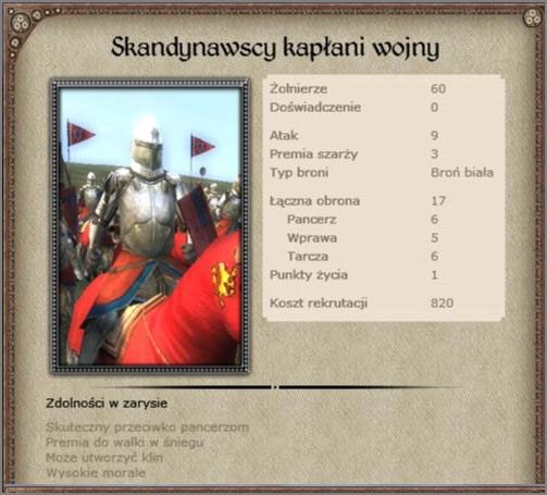 Ciężka kawaleria, użyteczna we wszystkich okresach kampanii - Norwegia - Armia (3) - BRITANNIA - Medieval II: Total War - Królestwa - poradnik do gry