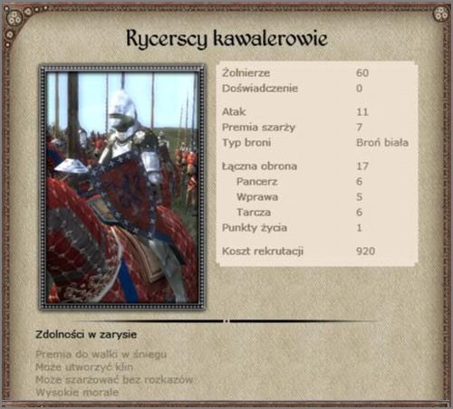 Ciężka kawaleria pojawiająca się w średnim okresie - Norwegia - Armia (3) - BRITANNIA - Medieval II: Total War - Królestwa - poradnik do gry