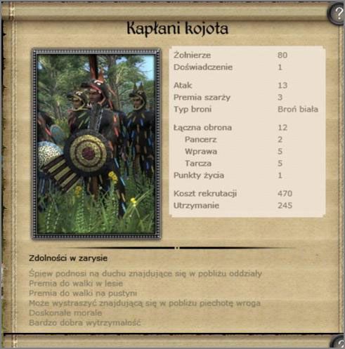 Skutecznie działanie efektu psychologicznego na formacje przeciwnika ( zmniejsza morale), pyzatym przyzwoita formacja do walki wręcz - Aztekowie (1) - AMERICAS - Medieval II: Total War - Królestwa - poradnik do gry