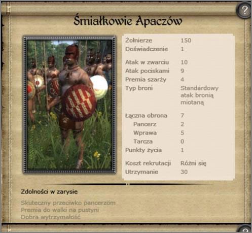 Rodzaj włóczników, jedyny atut to skuteczność przeciwko pancerzom - Apacze (2) - AMERICAS - Medieval II: Total War - Królestwa - poradnik do gry