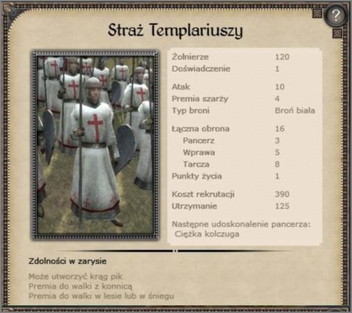 Regularna formacja włócznicza, skuteczna przeciwko lekkiej, ciężkiej konnicy wroga oraz lekkiej piechocie - Królestwo Jerozolimy - Armia (1) - CRUSADES - Medieval II: Total War - Królestwa - poradnik do gry