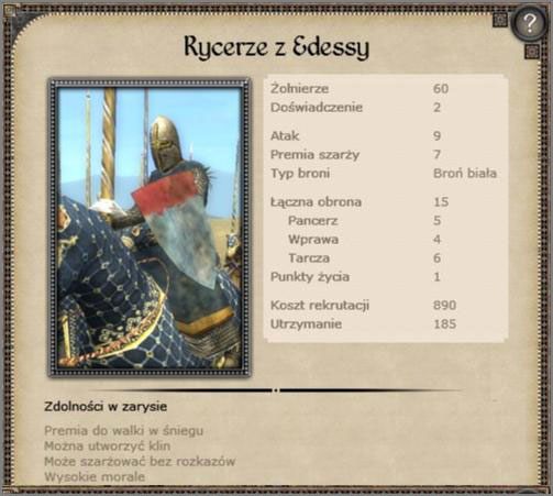 Przyzwoita ciężka konnica, sprawdza się we wczesnym okresie kampanii - Królestwo Antiochii - Armia (2) - CRUSADES - Medieval II: Total War - Królestwa - poradnik do gry