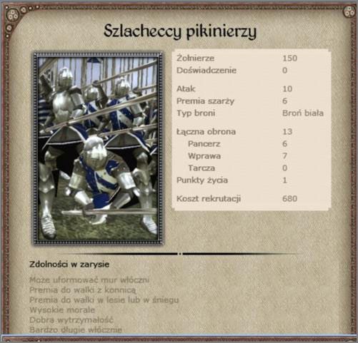 Następca Górskich pikinierów jakiego powinieneś używać - Szkocja - Armia (2) - BRITANNIA - Medieval II: Total War - Królestwa - poradnik do gry