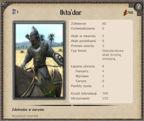 Elitarna formacja strzelecka, skutecznie zredukuje liczbę każdej wrogiej formacji ostrzałem - Turcja - Armia (3) - CRUSADES - Medieval II: Total War - Królestwa - poradnik do gry