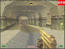 Tam czeka na Ciebie dwóch, faci kryjący się za filarem po prawej stronie - Misja 03 - Kosowo 1 (1) | Opis przejścia Soldier of Fortune - Soldier of Fortune - poradnik do gry