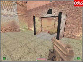 Wejdź przez drzwi do budynku po prawej stronie (w małej kanciapie po lewej jest kamizelka) za rogiem również po prawej będzie dwóch przyjemniaczków do skasowania, jeden przed a drugi nad tobą - Misja 03 - Kosowo 2 | Opis przejścia Soldier of Fortune - Soldier of Fortune - poradnik do gry