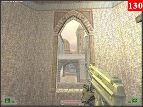 Wyjdź z pomieszczenia, na wprost masz apteczki, po lewej stronie jest dwóch gości, jeden ma bazookę, żeby go szybko zabić, strzelaj właśnie w nią i nie zapomnij sobie jej zabrać - Misja 05 - Irak (1) | Opis przejścia Soldier of Fortune - Soldier of Fortune - poradnik do gry