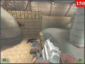Załatw gości i idź prosto przed siebie, na przeciwko bramy będzie drabina za pomocą, której wyjdź na górę, wejdź do wieży i przekręć znajdujący się tam kurek, czym podniesiesz sobie ową bramę - Misja 05 - Irak (2) | Opis przejścia Soldier of Fortune - Soldier of Fortune - poradnik do gry