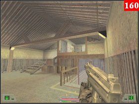 Teraz wejdź na kładkę naprzeciwko i zjedź na dół, następnie wyjdź na górę drabiną (po lewej za skrzyniami znajdziesz kamizelkę i apteczkę) obróć się, wciśnij znajdujący się tam przycisk i wskocz na przemieszczającą się platformę - Misja 05 - Irak (2) | Opis przejścia Soldier of Fortune - Soldier of Fortune - poradnik do gry