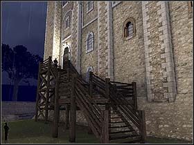 Staje pod liną i wysyła ku niej połączone płonące balony (uaktywnij balony w ekwipunku i kliknij linę) - Noc z 18 na 19 lipca 1895 cz.4 - Sherlock Holmes kontra Arsene Lupin - poradnik do gry